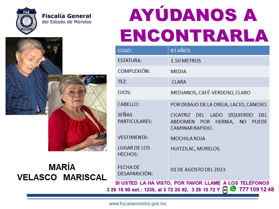 MARIA VELASCO MARISCAL