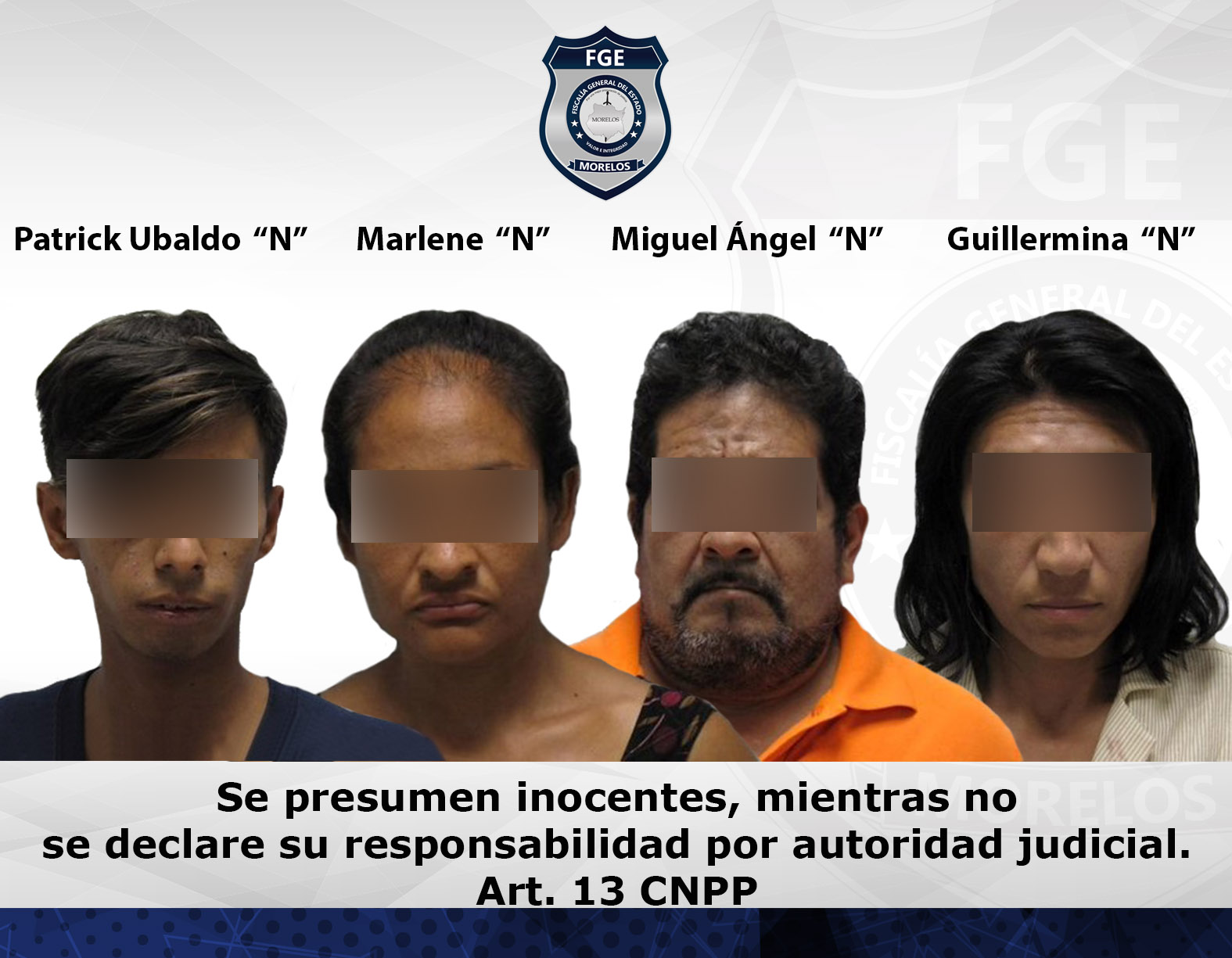 Personas vinculadas por delitos contra la salud, detenidas durante cateo realizado en Jiutepec por Fiscalía de Desaparecidos