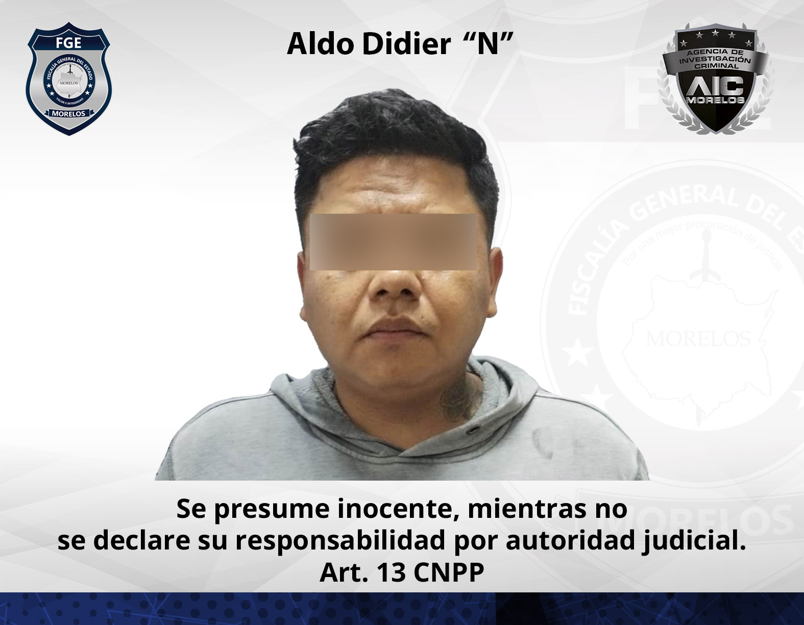 AIC realiza aprehensión contra masculino por robo de vehículo