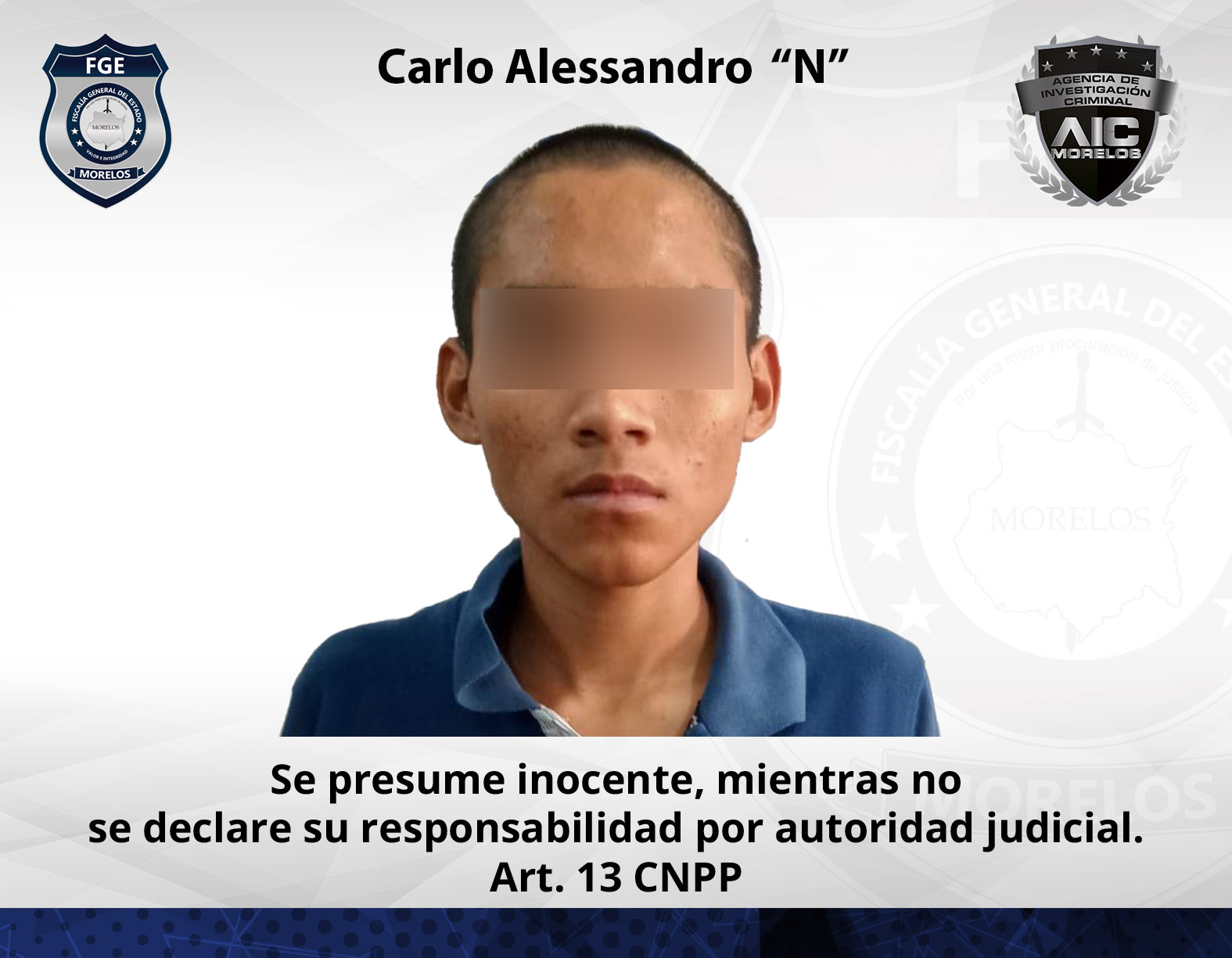 Agentes de investigación de la FGE aseguran a joven en posesión de droga en el municipio de Zacatepec