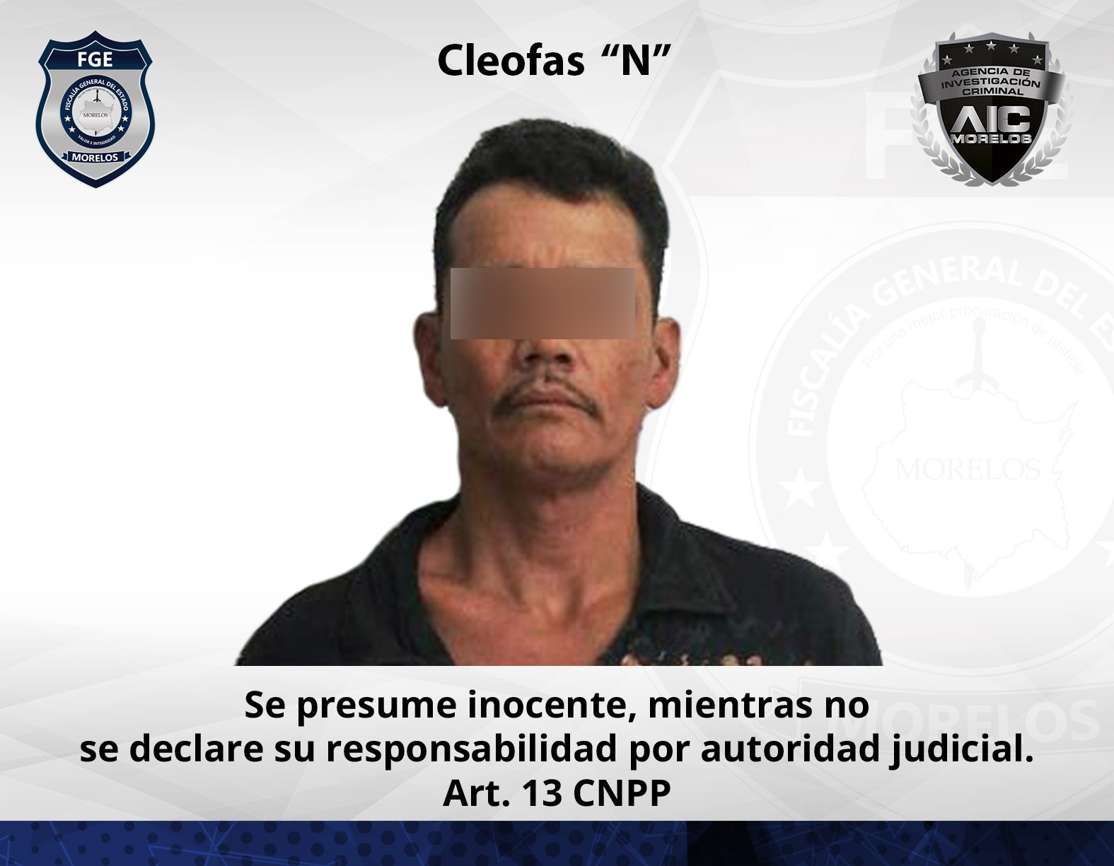 Logra Fiscalía Oriente vinculación contra masculino por homicidio