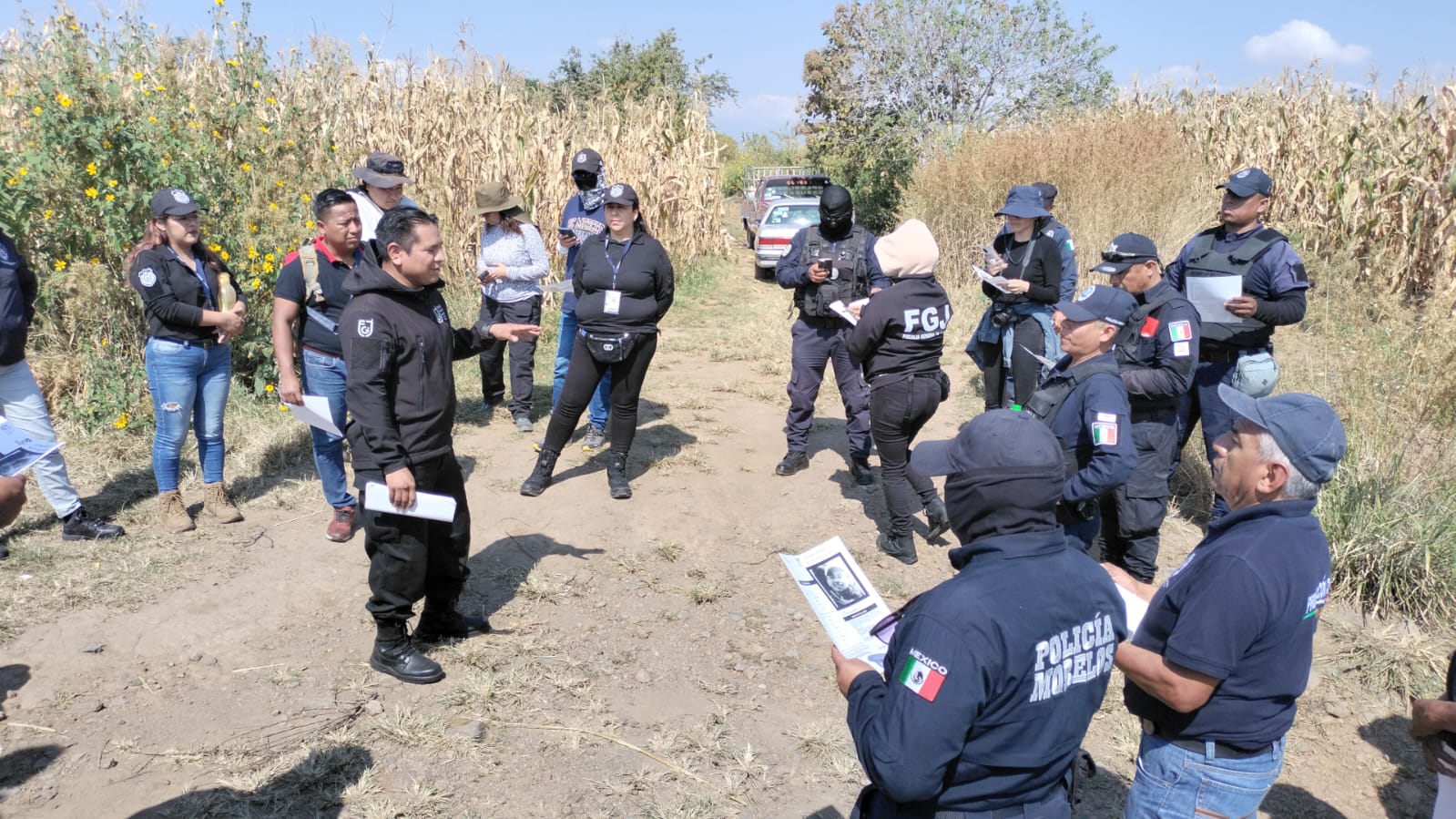 Coordinación institucional en diligencia de búsqueda y localización de cuerpo en el municipio de Yecapixtla