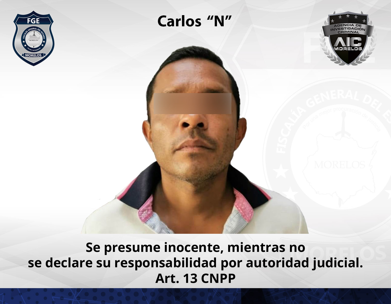AIC detiene a 3er implicado en robo de vehículo