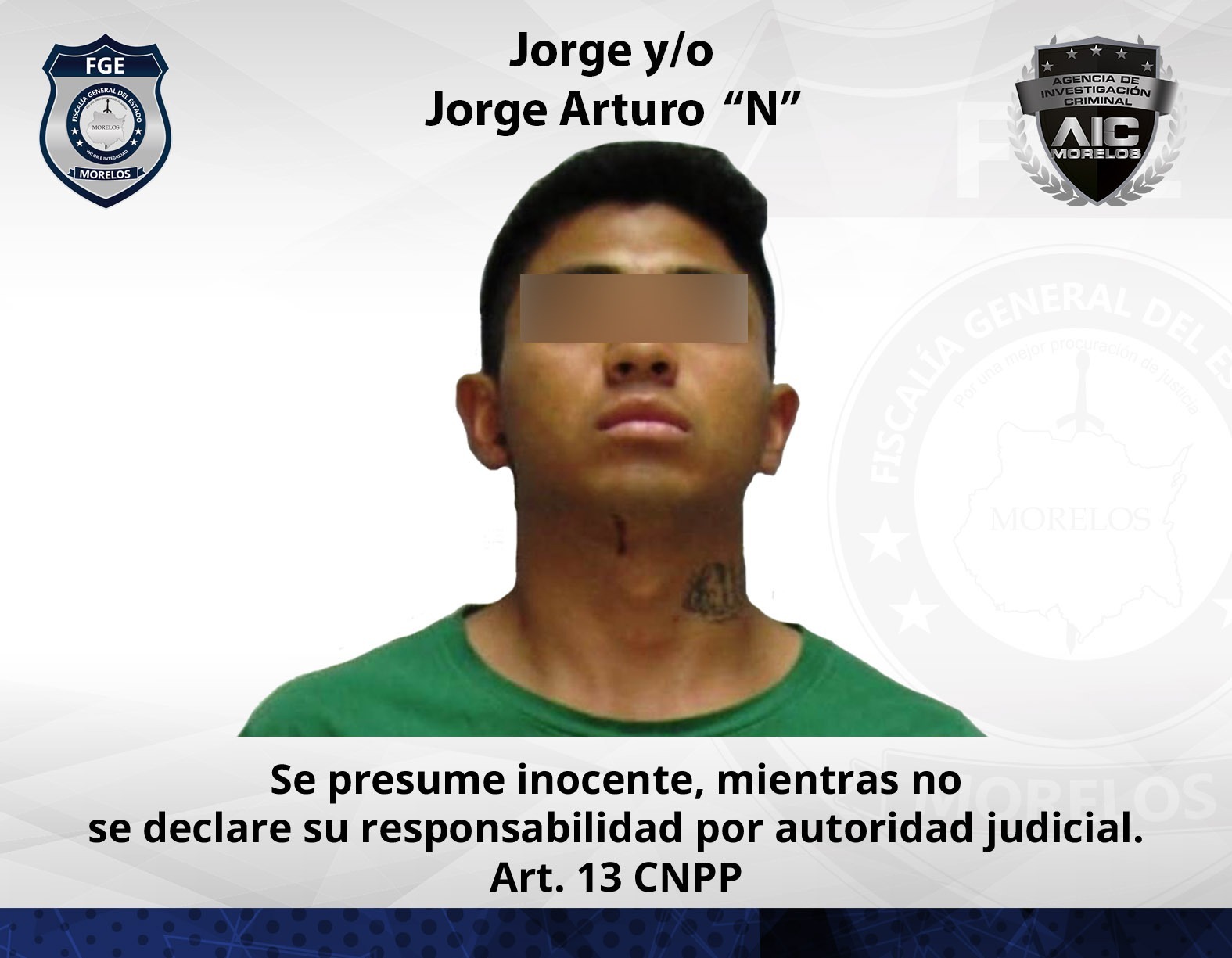 AIC cumplimenta aprehensión contra segundo implicado en tentativa de homicidio en Jiutepec