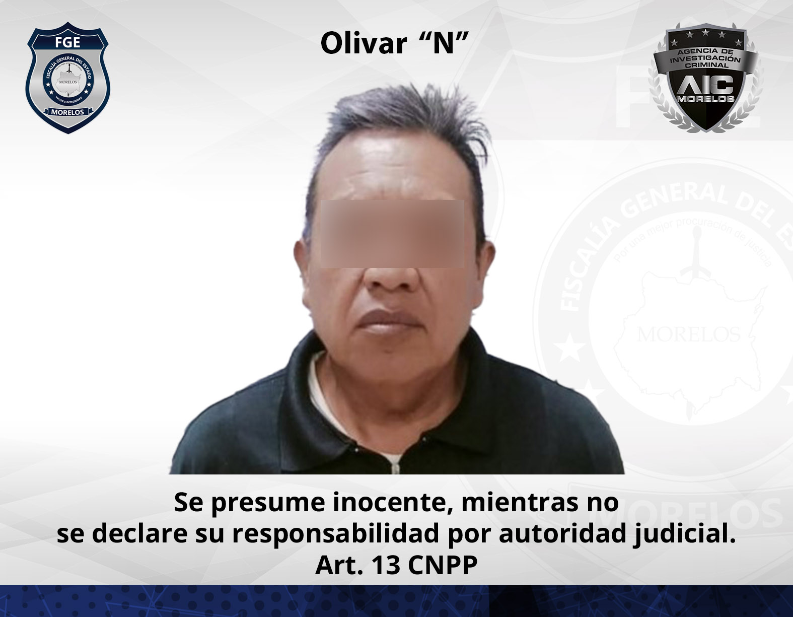 AIC realiza la detención de un masculino por homicidio