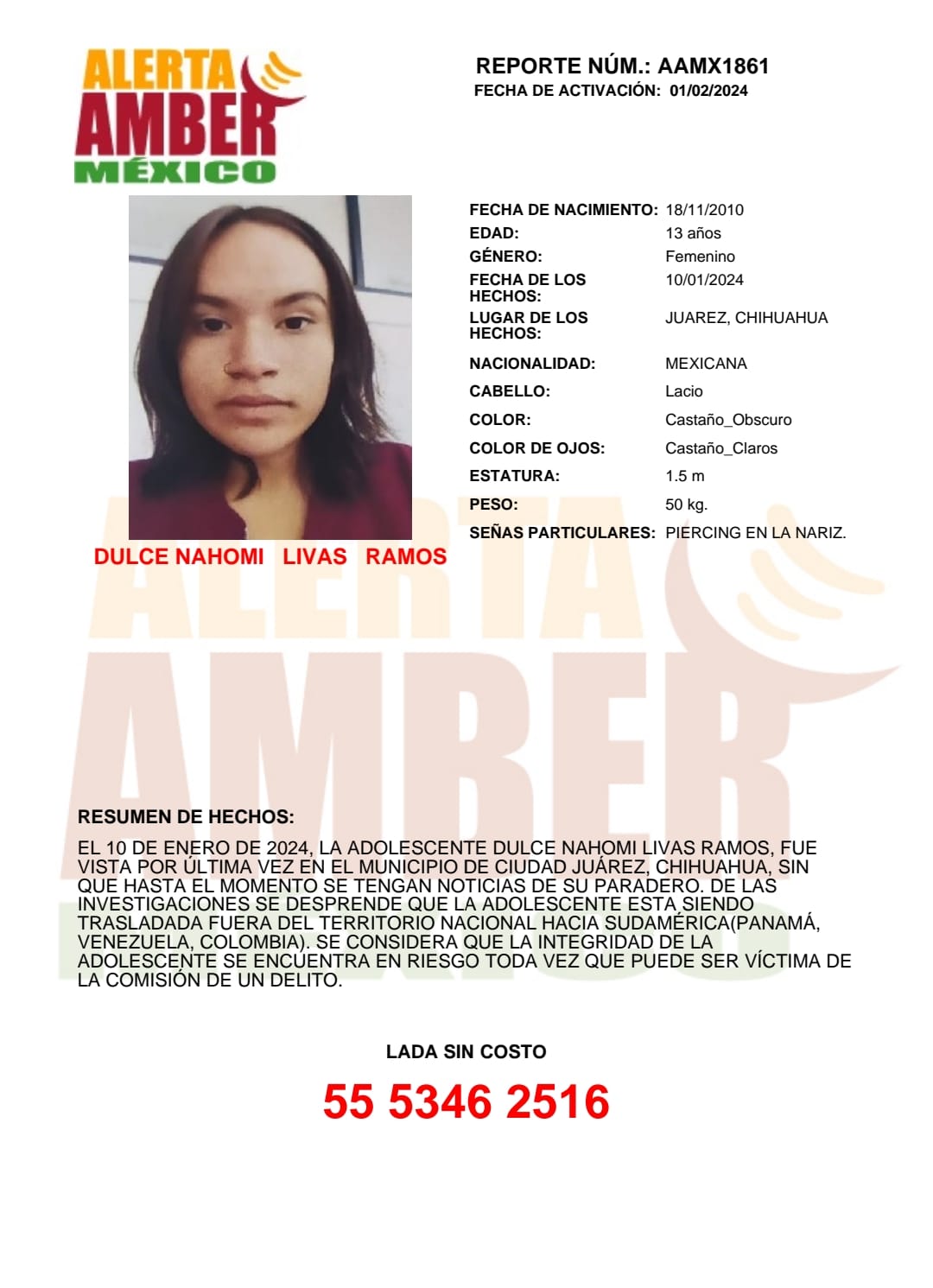 Dulce Nahomi Livas Ramos (Chih)