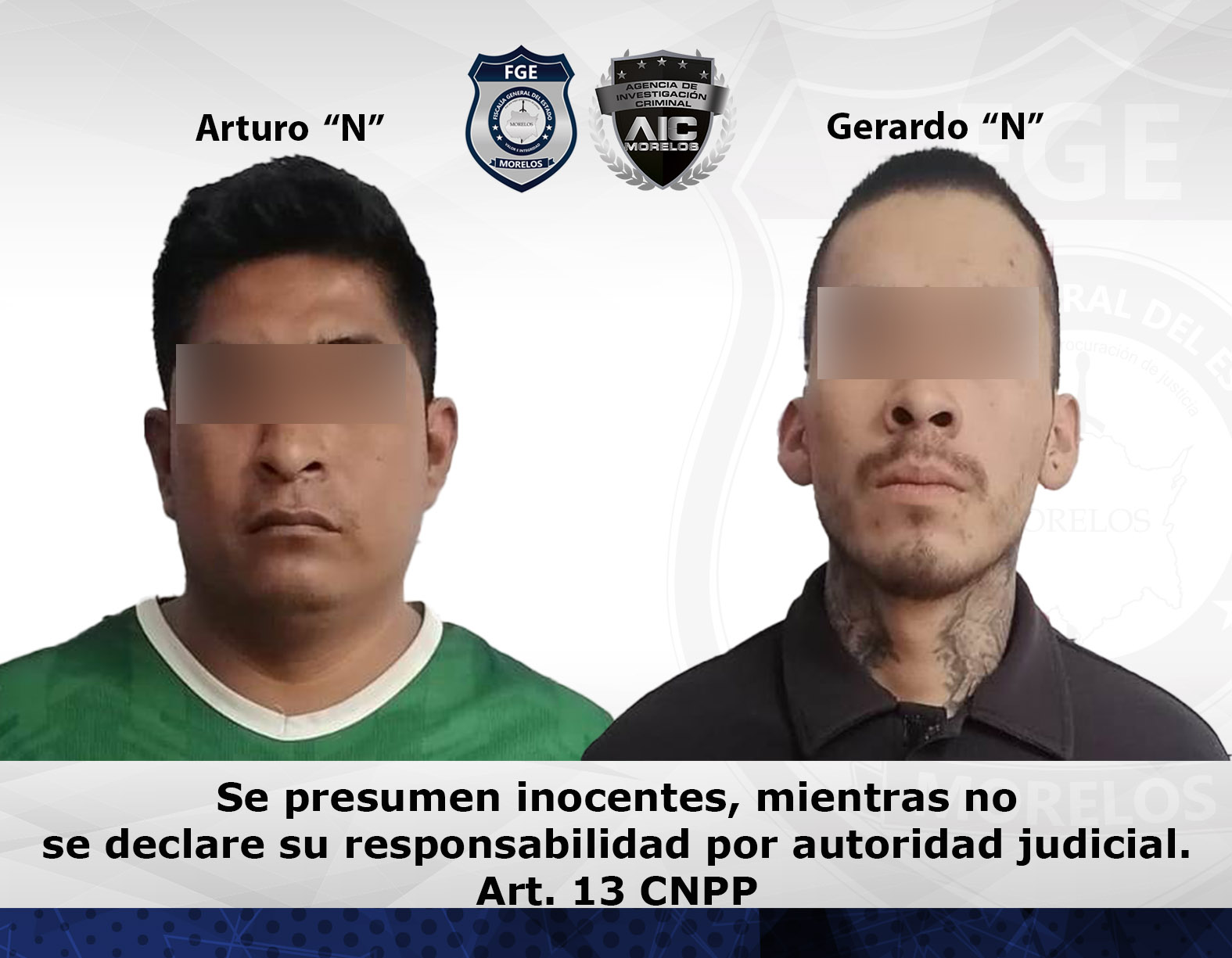 Fiscalía Oriente obtiene vinculación contra dos masculinos por homicidio en el municipio de Tlalnepantla