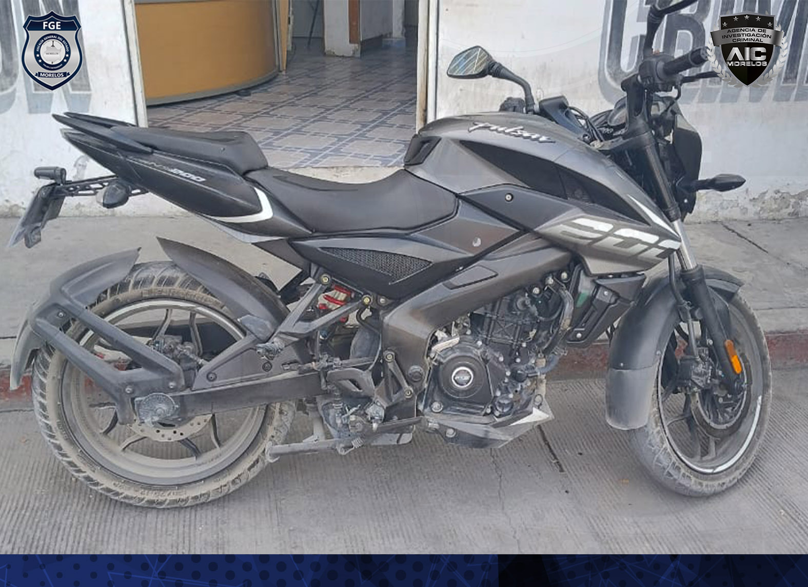 Asegura AIC motocicleta de procedencia ilícita encontrada abandonada en el municipio de Jojutla