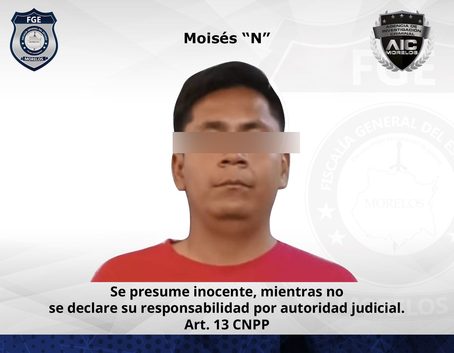 Masculino detenido por la AIC Oriente derivado de una orden de comparecencia por lesiones culposas