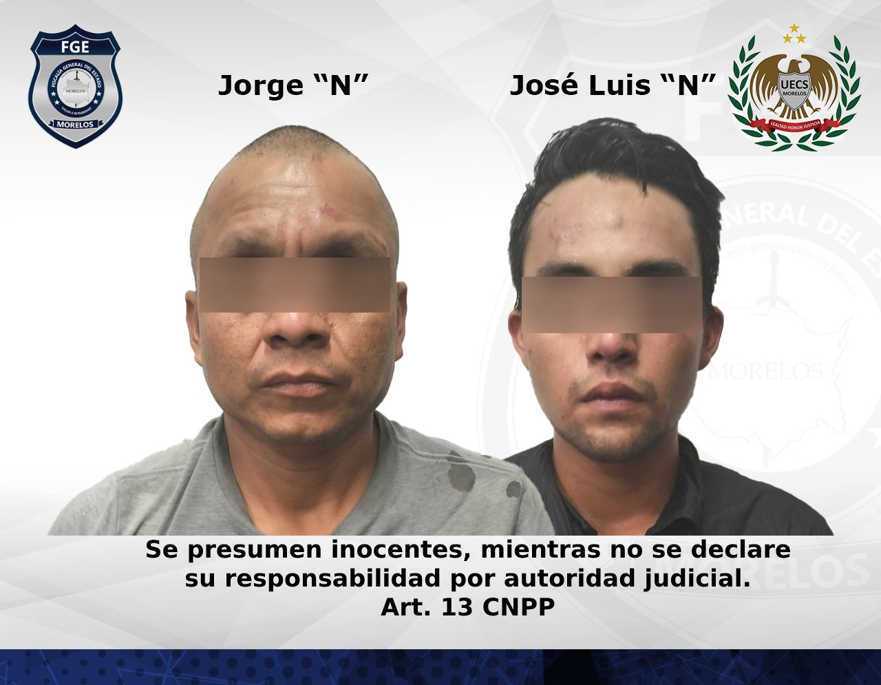 FIDAI detiene a dos masculinos por extorsión agravada contra empresario de la masa y la tortilla de la zona oriente