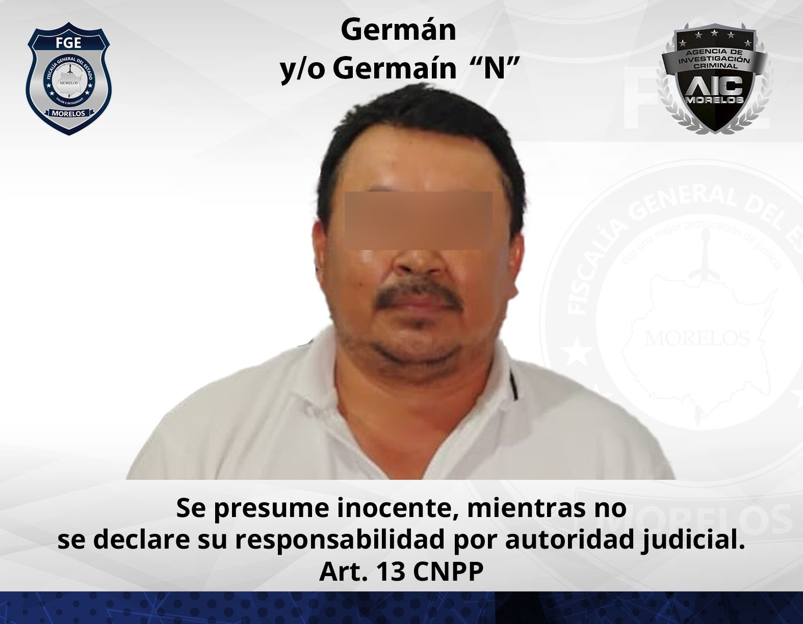 Ejecuta AIC orden de aprehensión en contra de masculino por violación de una menor de edad