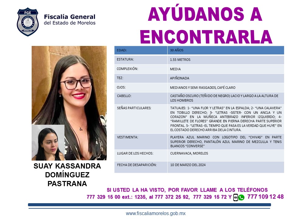 SUAY KASSANDRA DOMÍNGUEZ PASTRANA