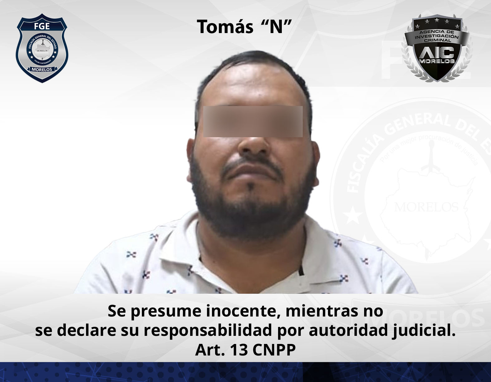 AIC realiza detención de masculino por homicidio en la CDMX