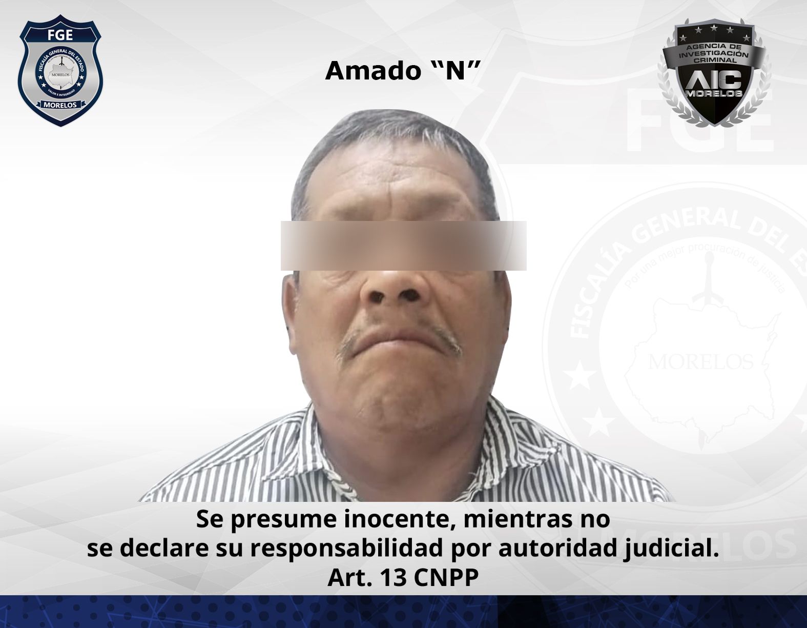 AIC realiza en Morelos la detención de masculino buscado en Puebla por homicidio