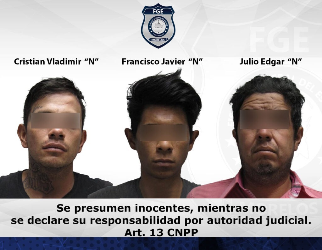 Tres masculinos vinculados por narcomenudeo en Jiutepec
