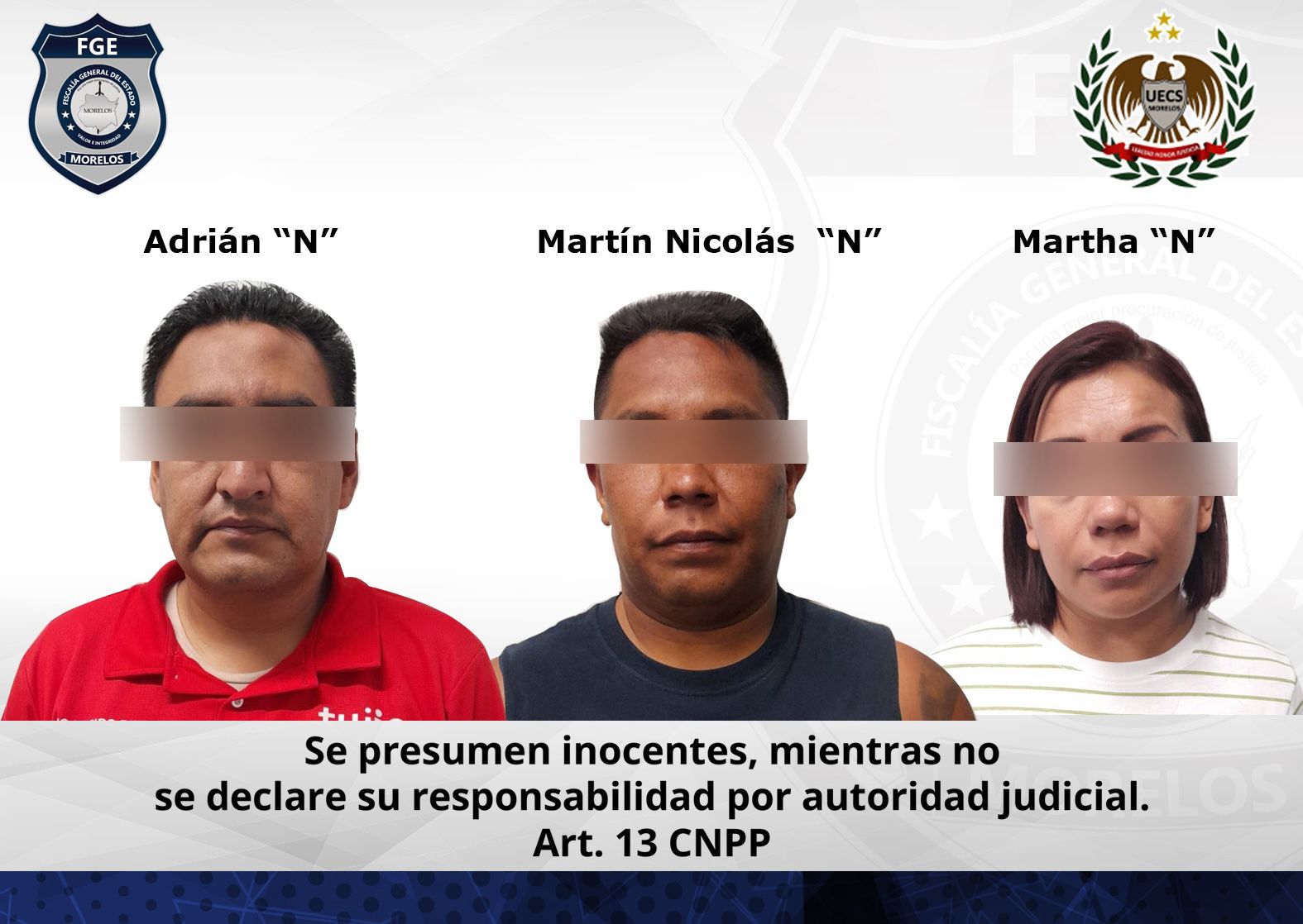 FIDAI obtiene la vinculación a proceso en contra de tres personas por el delito de extorsión agravada en Cuautla