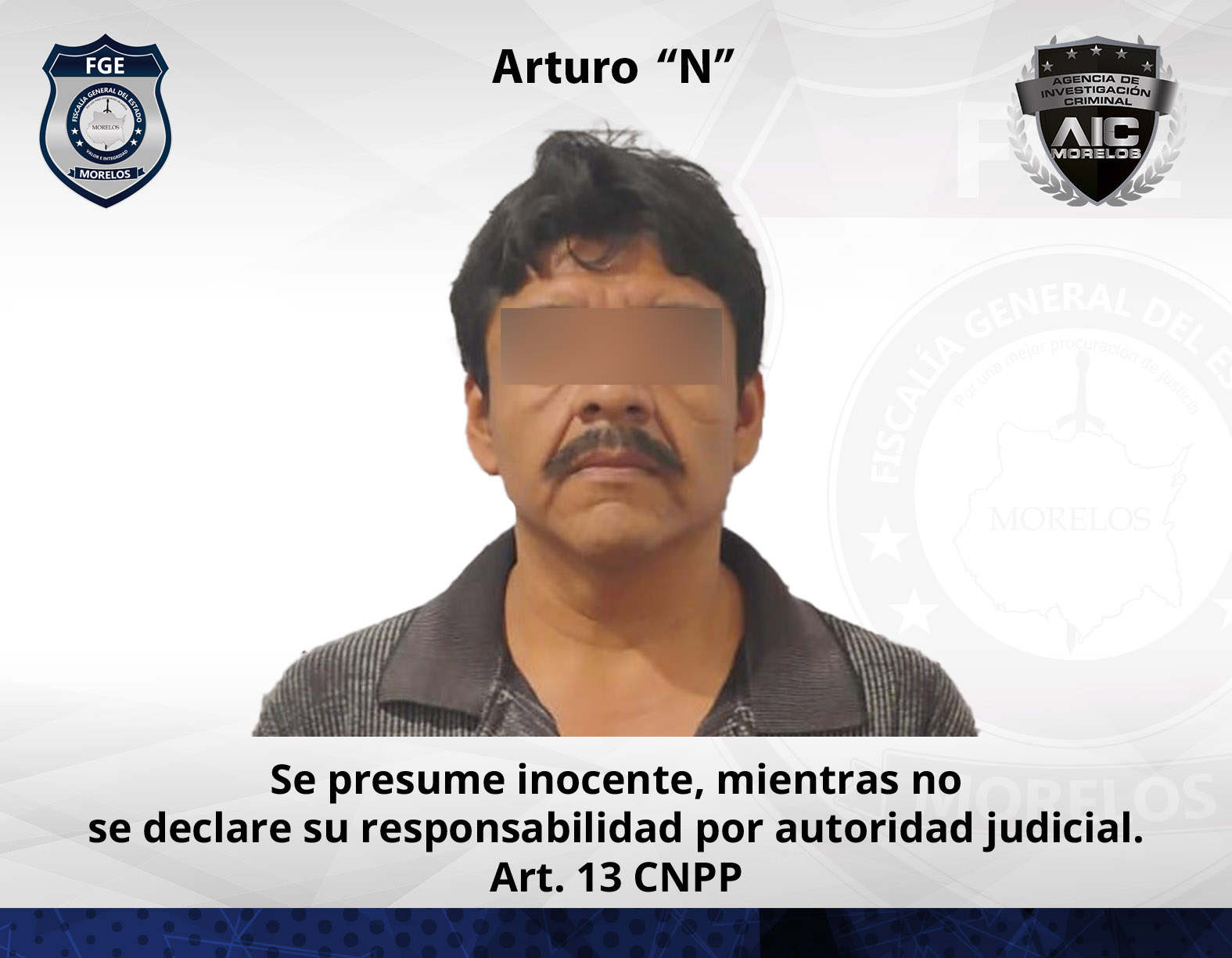 AIC realiza detención de panadero por abuso sexual a una menor de edad en Zacatepec