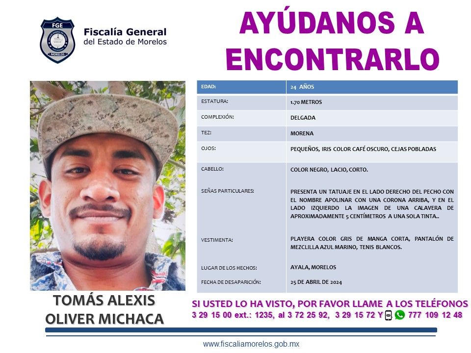 TOMÁS ALEXIS OLIVER MICHACA