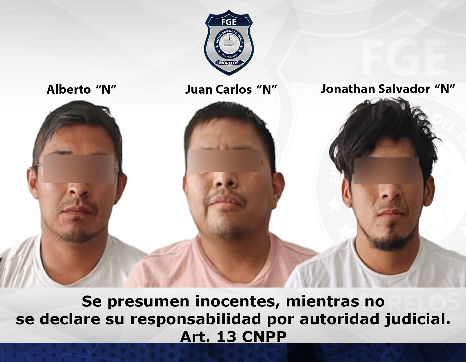 Prisión preventiva contra masculinos por secuestro exprés, robo de vehículo y robo calificado de empresa repartidora de paquetería