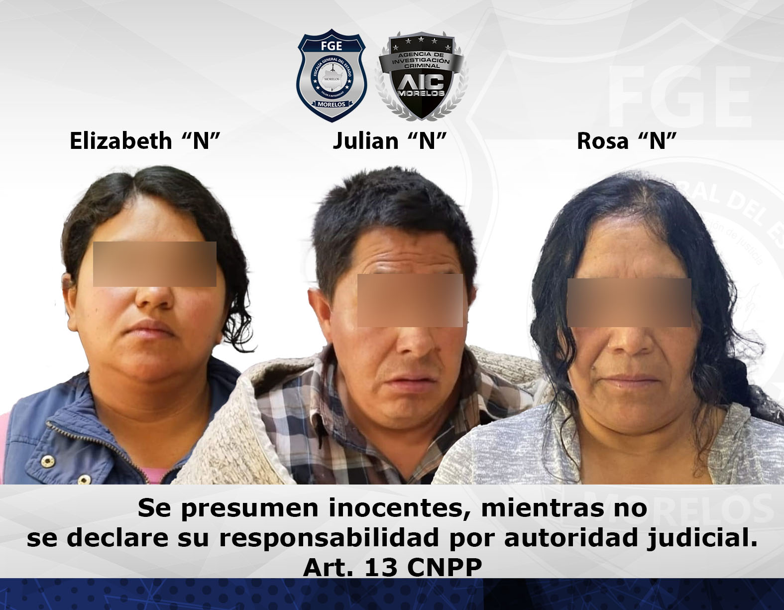 AIC realiza la aprehensión en contra de cuatro personas por tentativa de homicidio