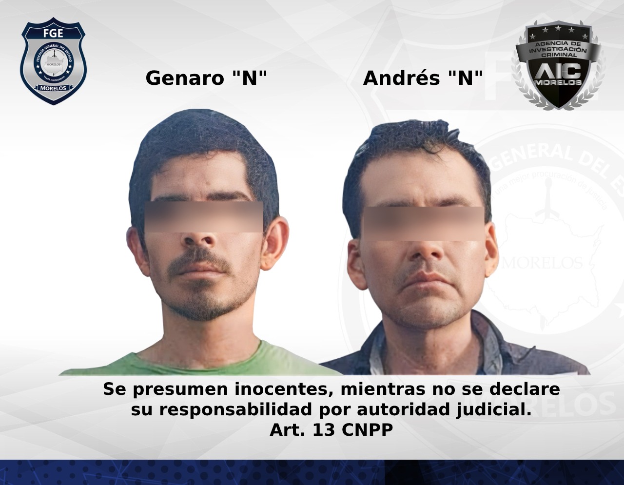 Elementos de la AIC aseguraron a dos hombres con droga en el municipio de Jojutla