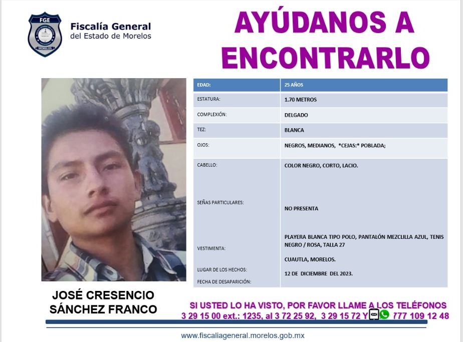 JOSÉ CRESENCIO SÁNCHEZ FRANCO