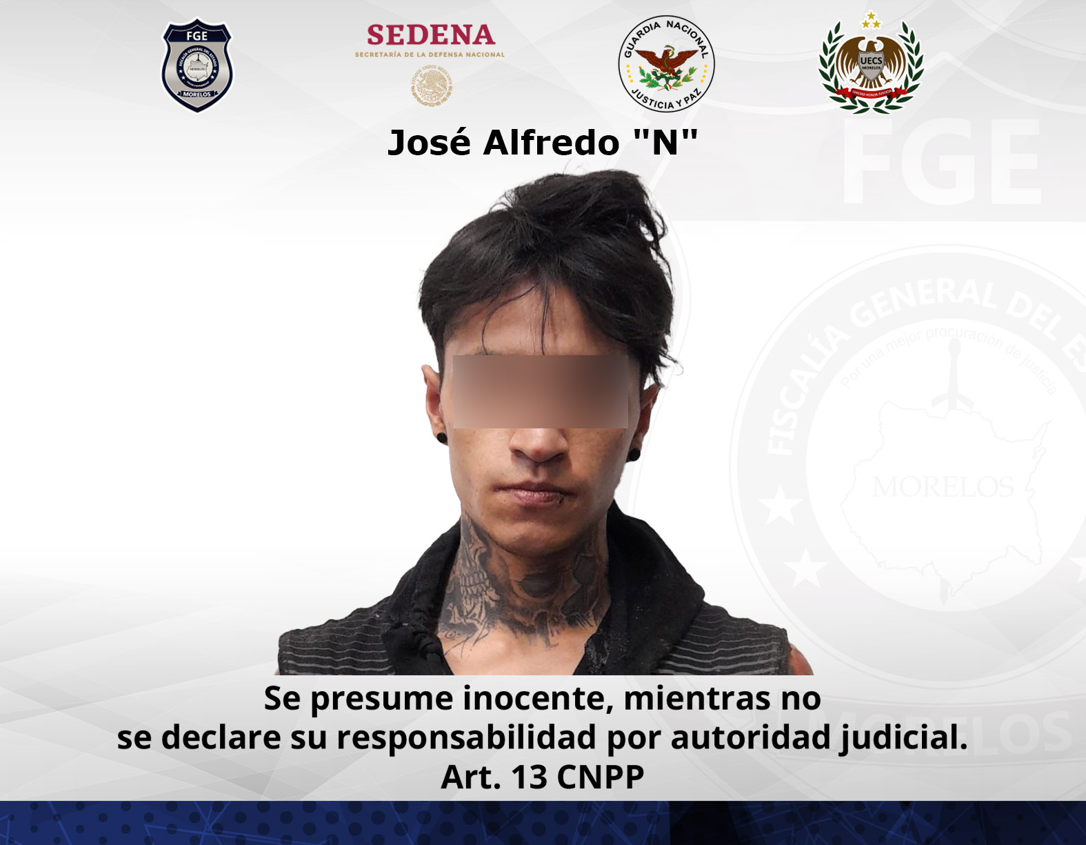 FIDAI cumplimenta cateo en mercado nuevo de Cuautla donde realiza detención de un hombre armado