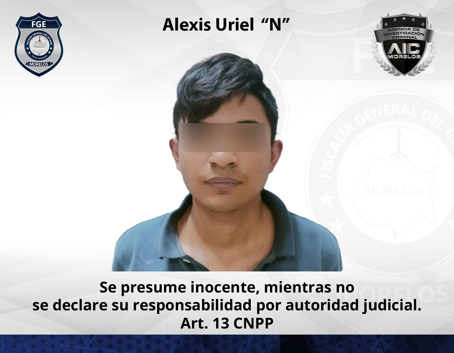 AIC detiene a masculino por homicidio en Temixco
