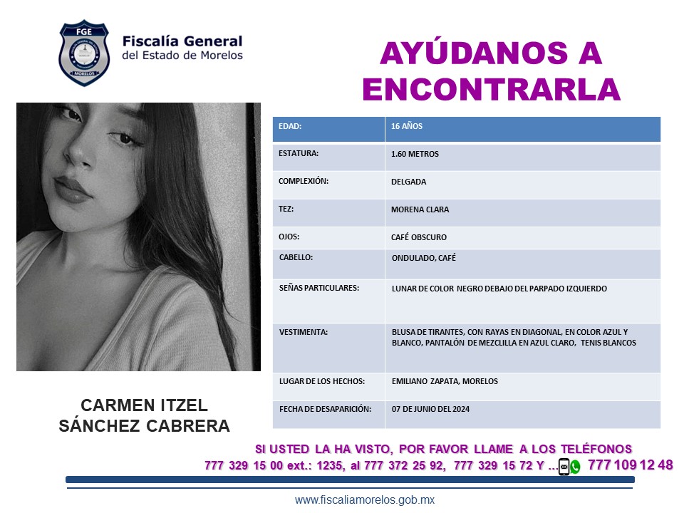CARMEN ITZEL SÁNCHEZ CABRERA