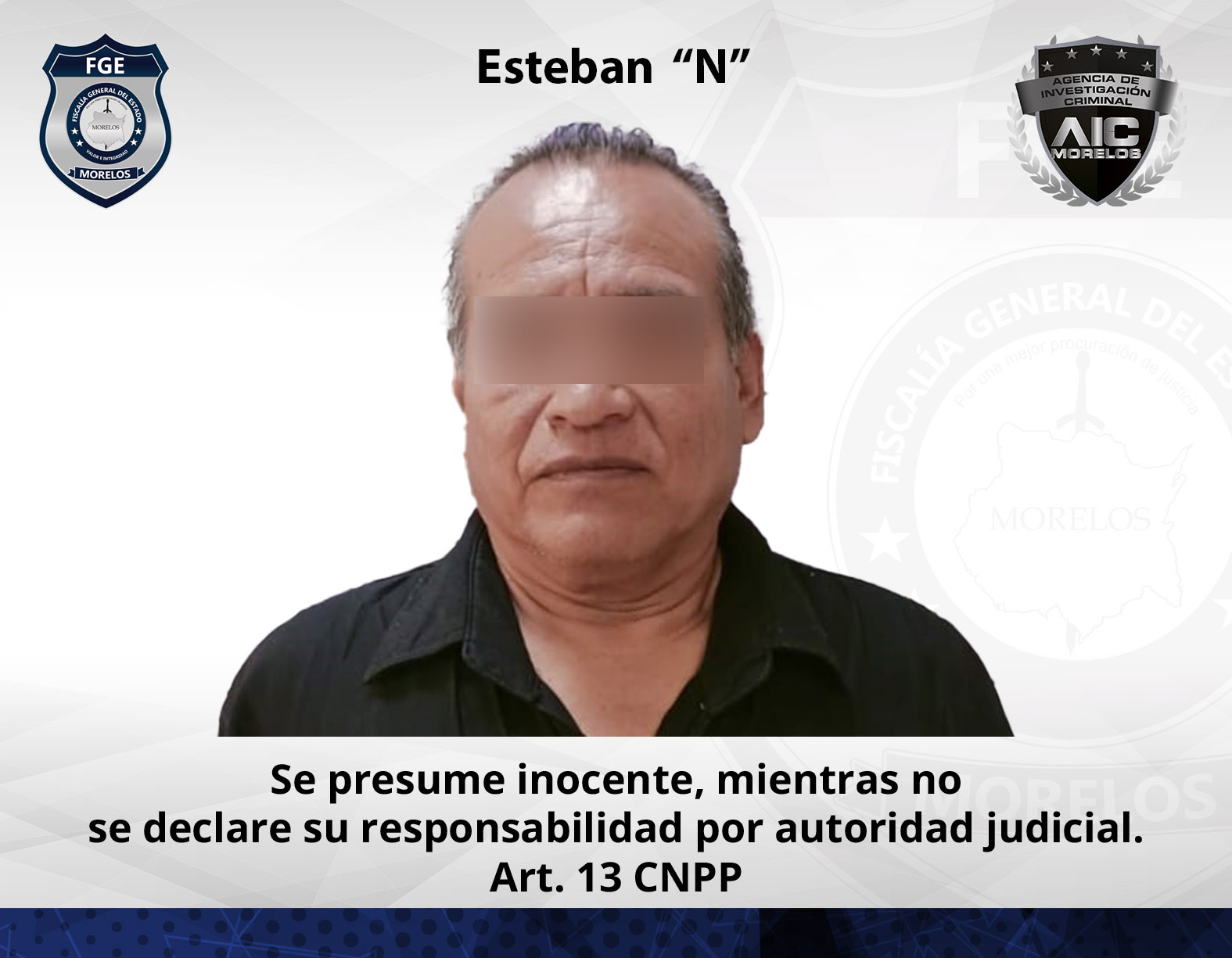 AIC cumplimenta aprehensión contra masculino por violación agravada en contra de menor de edad