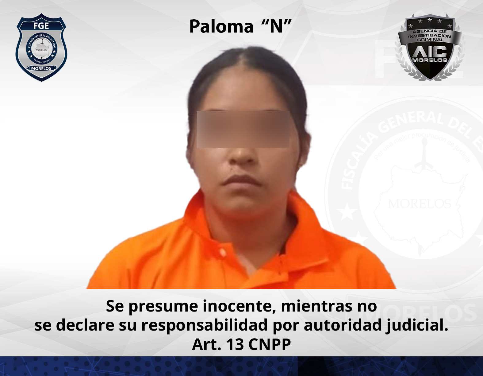 AIC Morelos realiza detención de mujer buscada en Michoacán por el delito de homicidio calificado