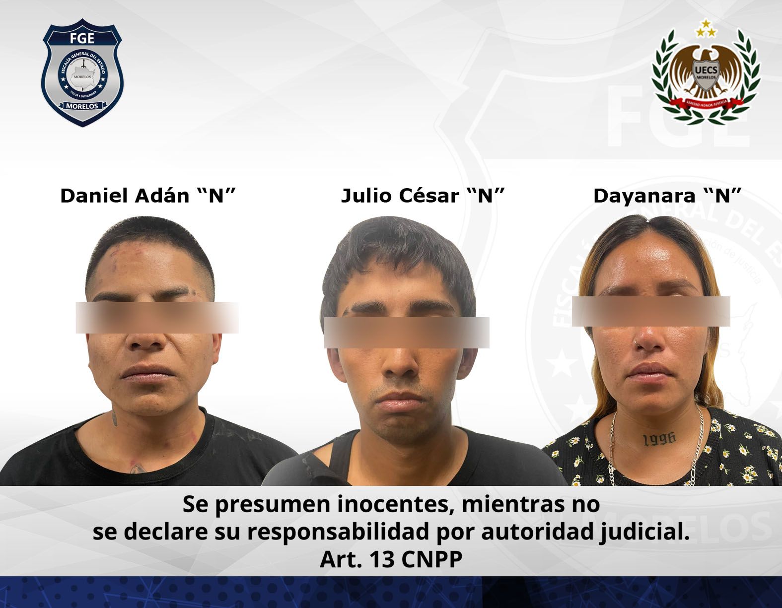 Detiene FIDAI en Atlatlahucan a integrantes de célula de grupo criminal dedicada a la extorsión