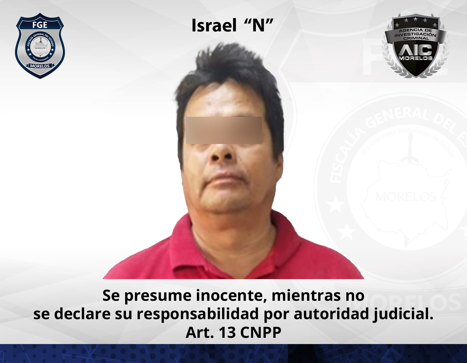 AIC cumplimenta reaprehensión contra masculino por incumplir con pre liberación por delito de violación