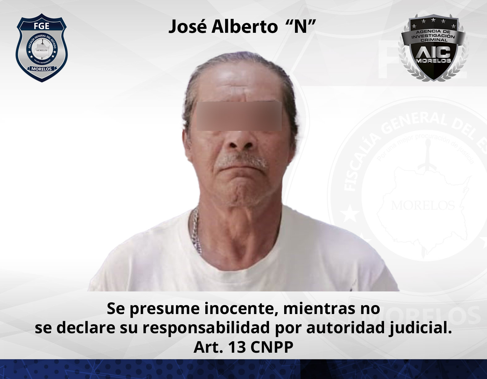 AIC realiza aprehensión de hombre por violación