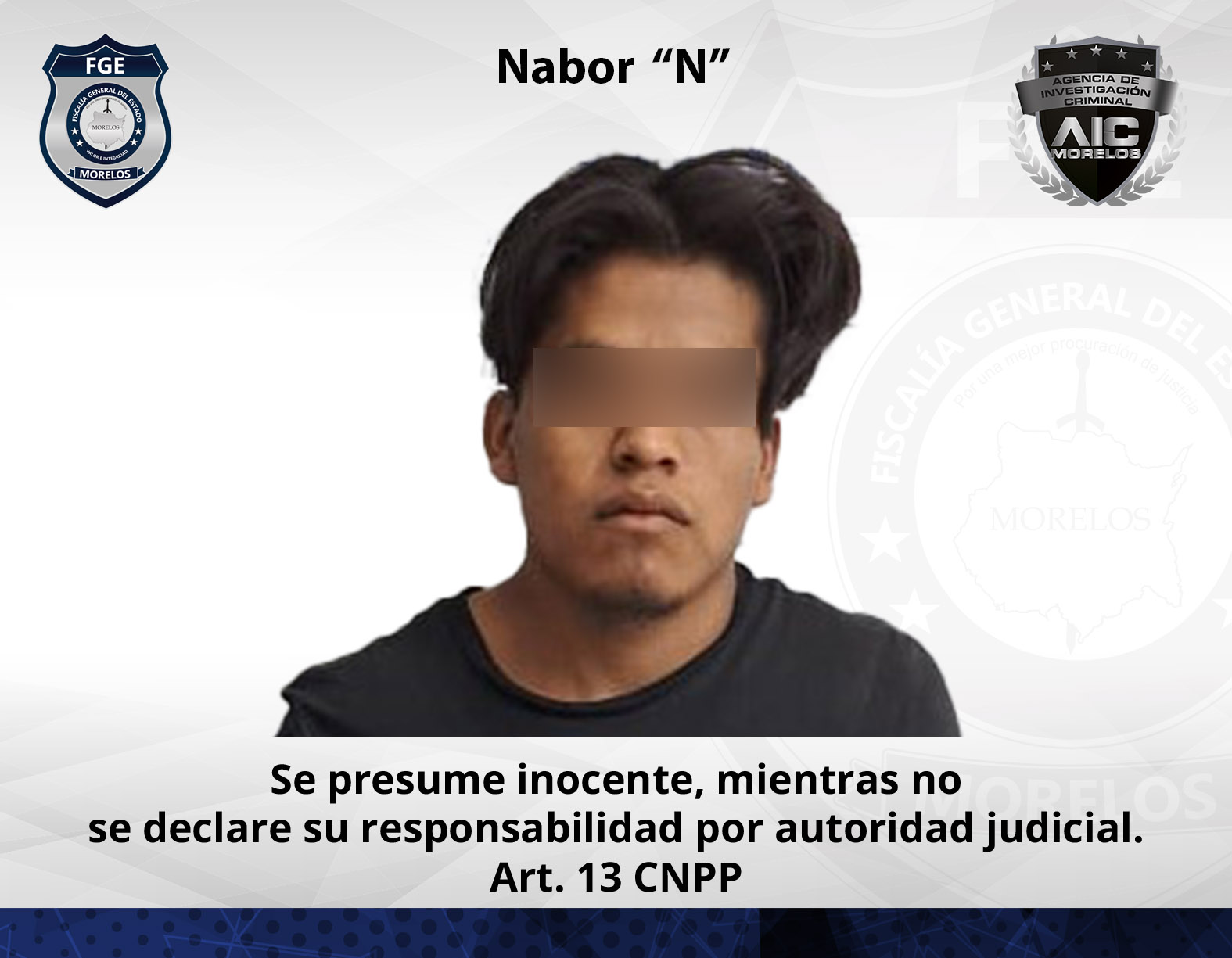 Masculino vinculado por abuso sexual y acoso sexual agravado en contra de menor en Cuautla