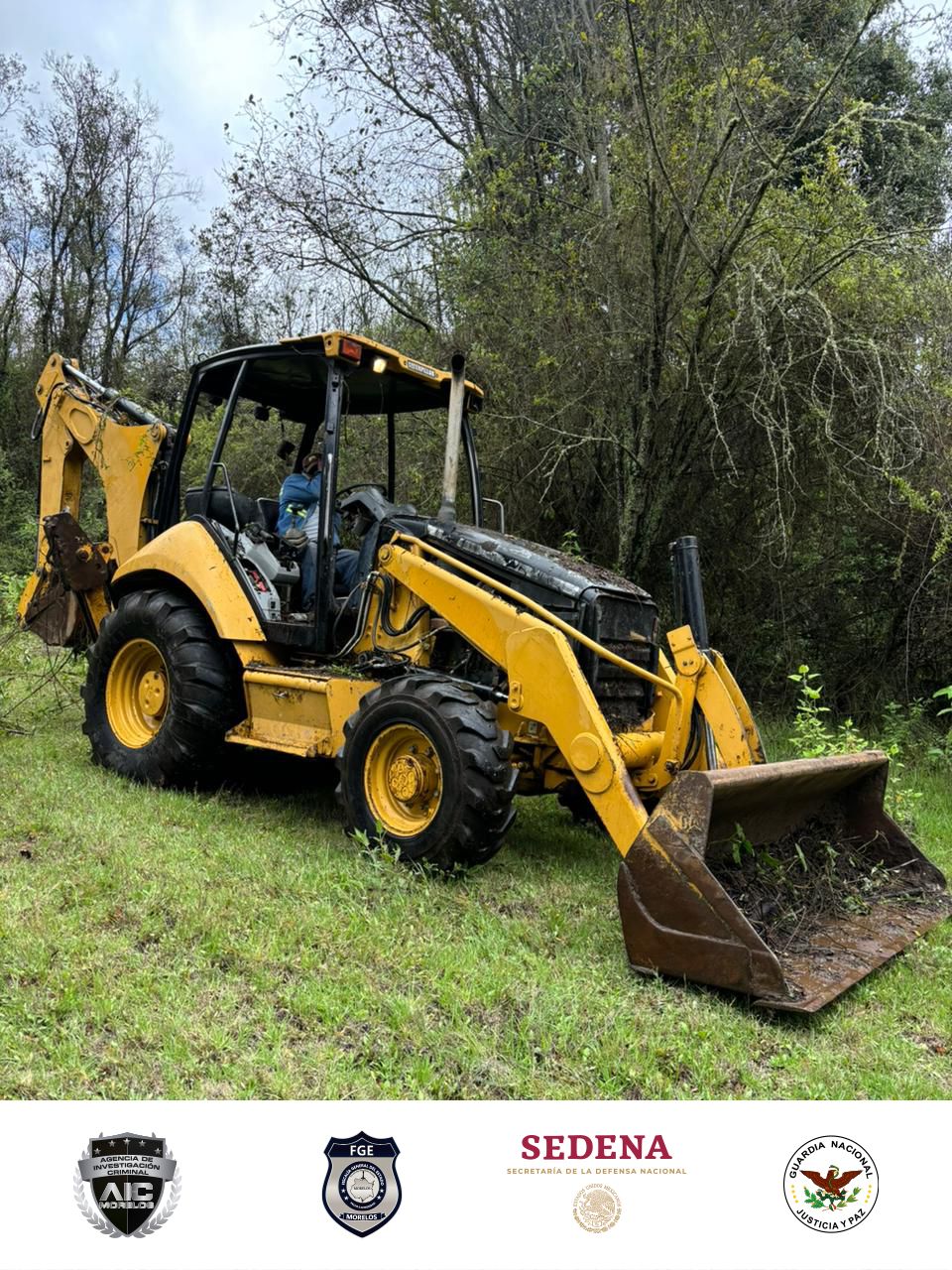 Recupera FGE retroexcavadora robada en Cuernavaca