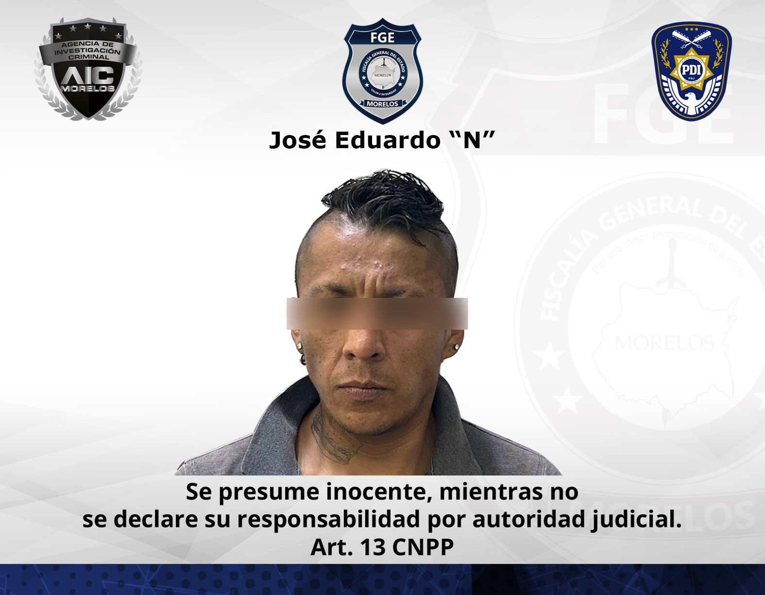 AIC Morelos en apoyo a las autoridades de la CDMX realiza aprehensión de presunto feminicida buscado en la capital del país