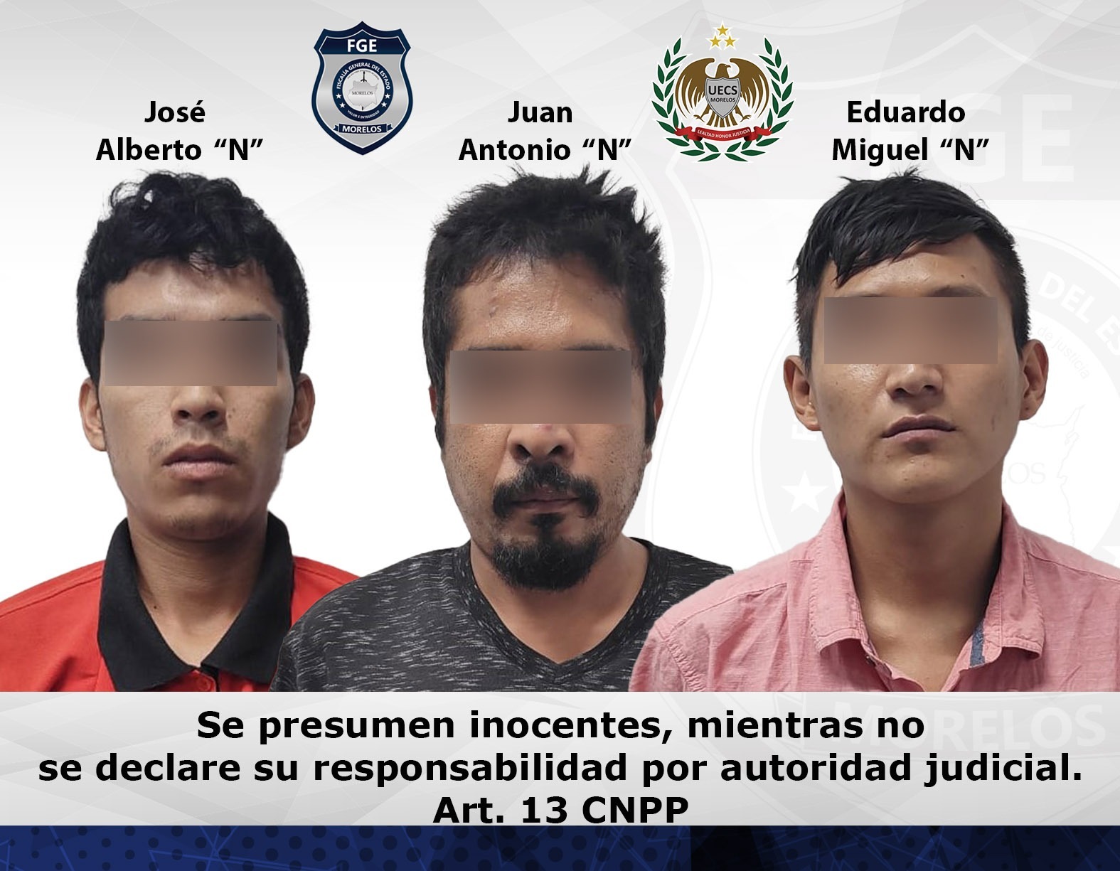 Detiene FIDAI a tres presuntos extorsionadores de Cuautla