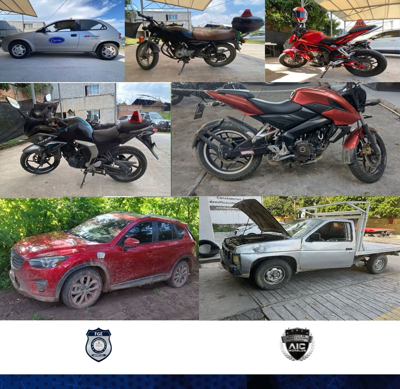 Asegura AIC siete vehículos de procedencia ilícita en municipios de las zonas Sur y Metropolitana