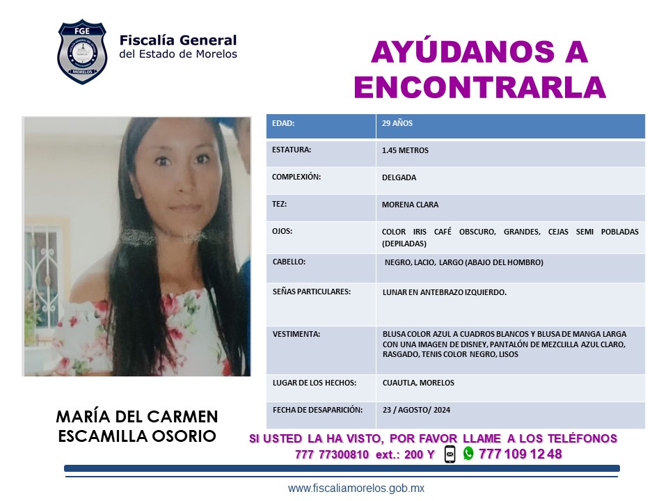 MARÍA DEL CARMEN ESCAMILLA OSORIO