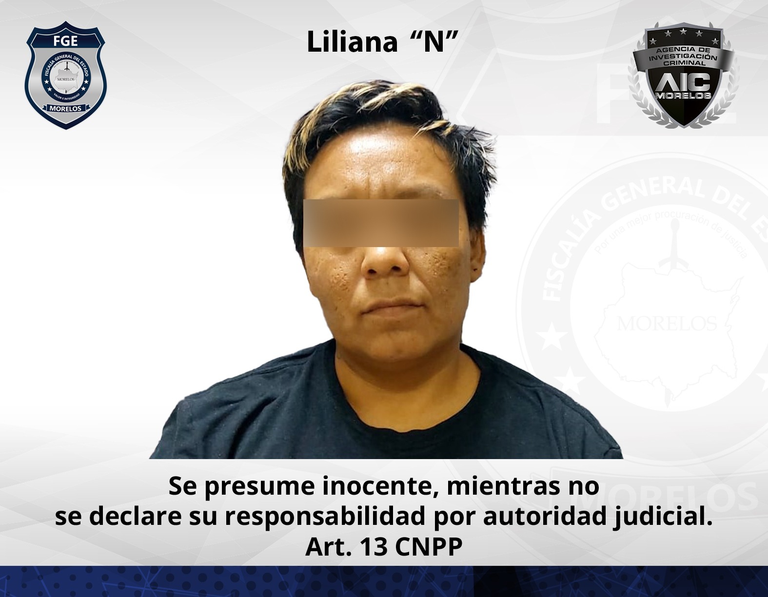 AIC cumplimenta aprehensión en el estado de Sonora, contra mujer por doble homicidio en Amacuzac