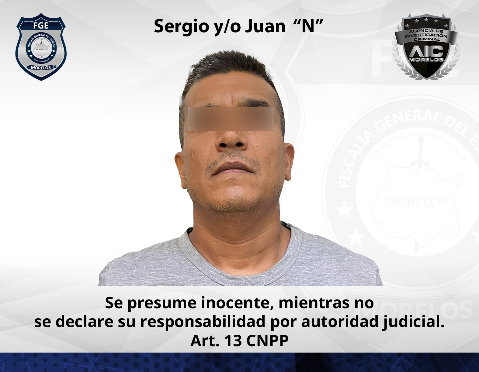 Fiscalía Morelos detiene a un hombre buscado por homicidios en los Estados Unidos de Norteamérica