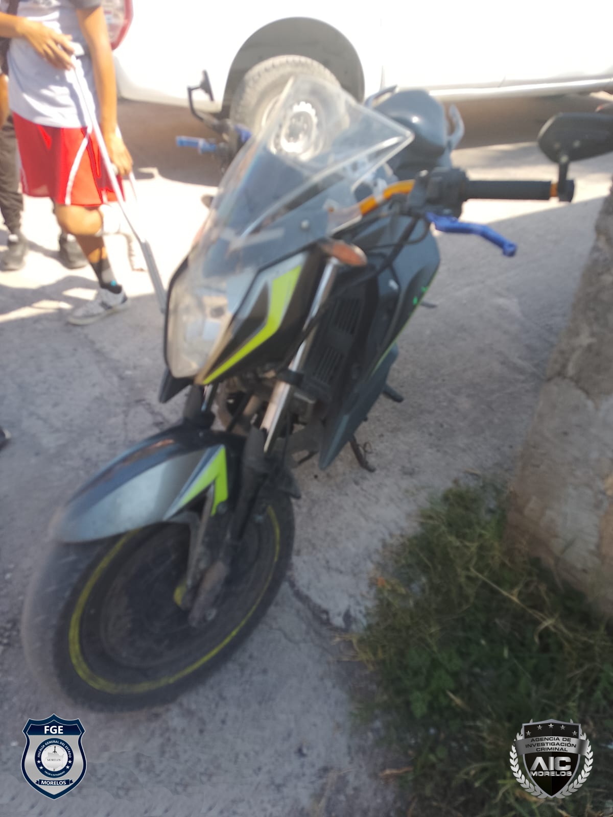 En Jojutla, la AIC aseguró una motocicleta con alteración en sus números de identificación