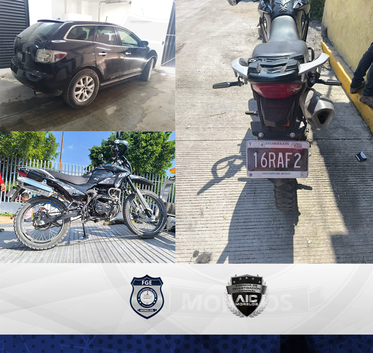 AIC pone a disposición del MP tres vehículos de procedencia ilícita