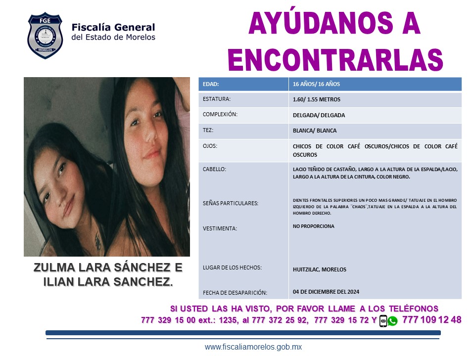 ZULMA LARA SÁNCHEZ E ILIAN LARA SÁNCHEZ