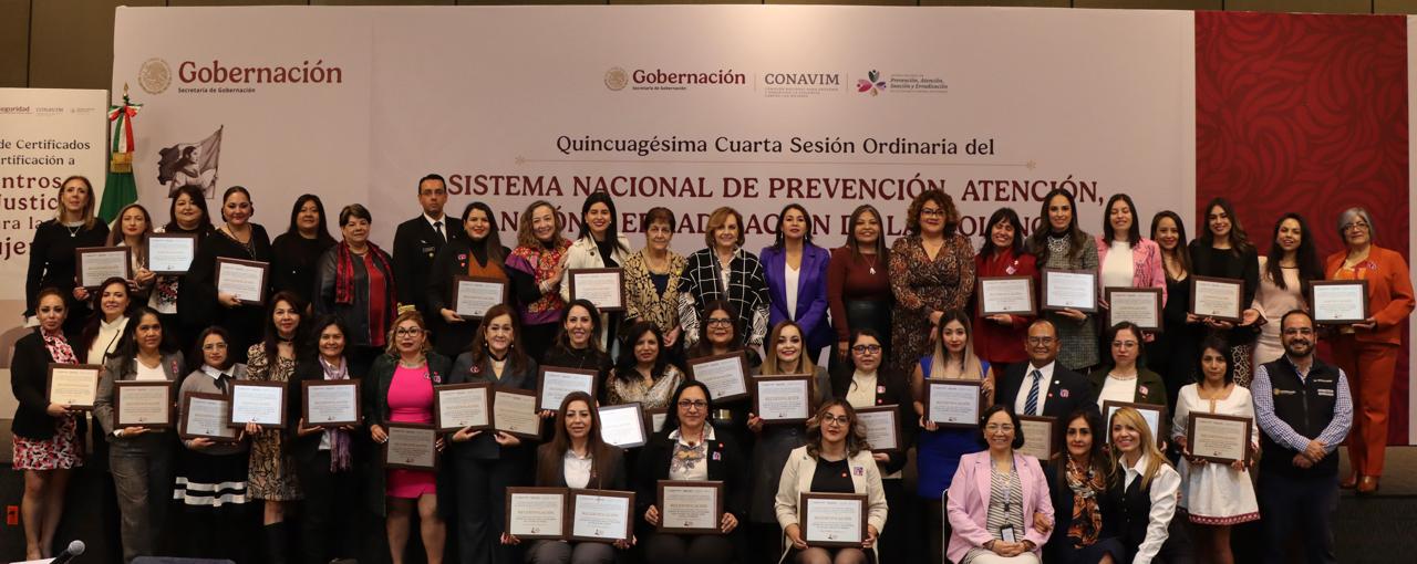 CONAVIM entrega 2ª Re-Certificación al Centro de Justicia para las Mujeres de la Fiscalía General del estado de Morelos