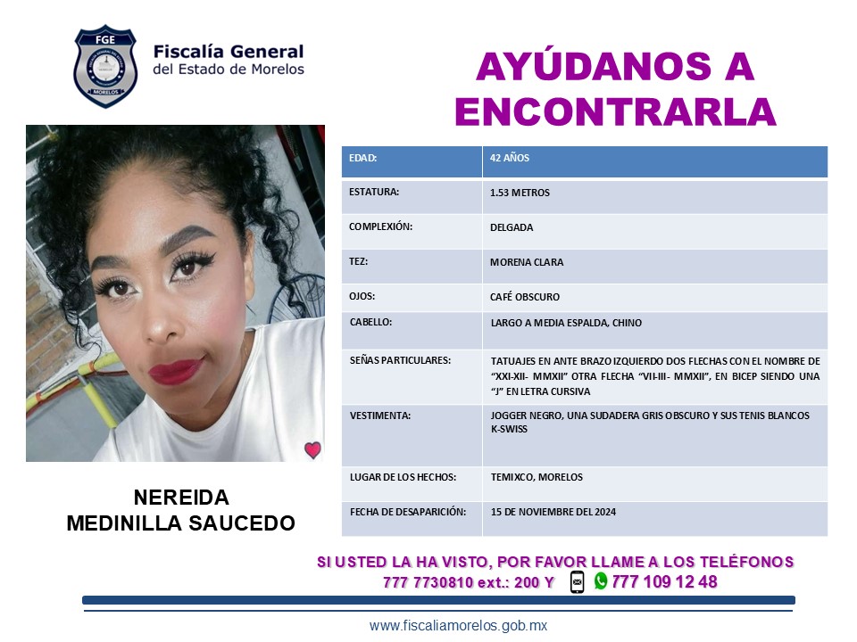NEREIDA MEDINILLA SAUCEDO