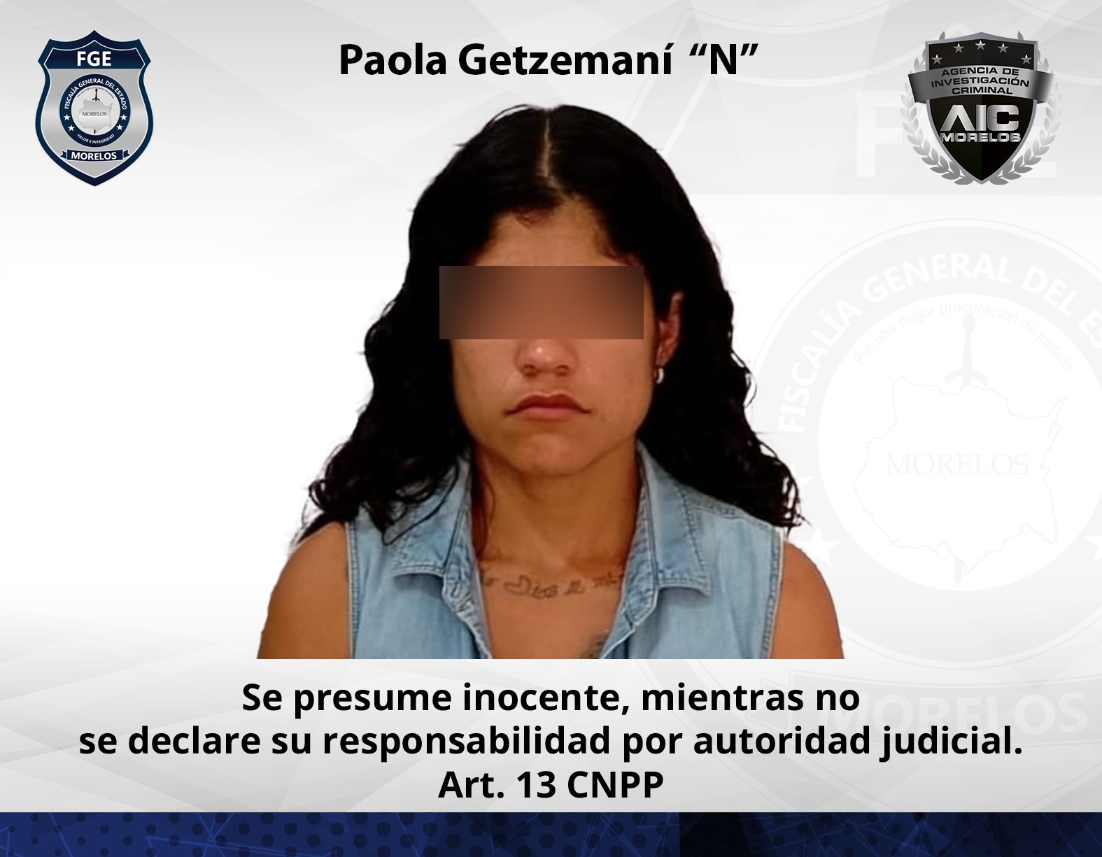 Agentes de investigación cumplimentan en Tlaltizapán orden de aprehensión contra mujer que incumplió medidas cautelares