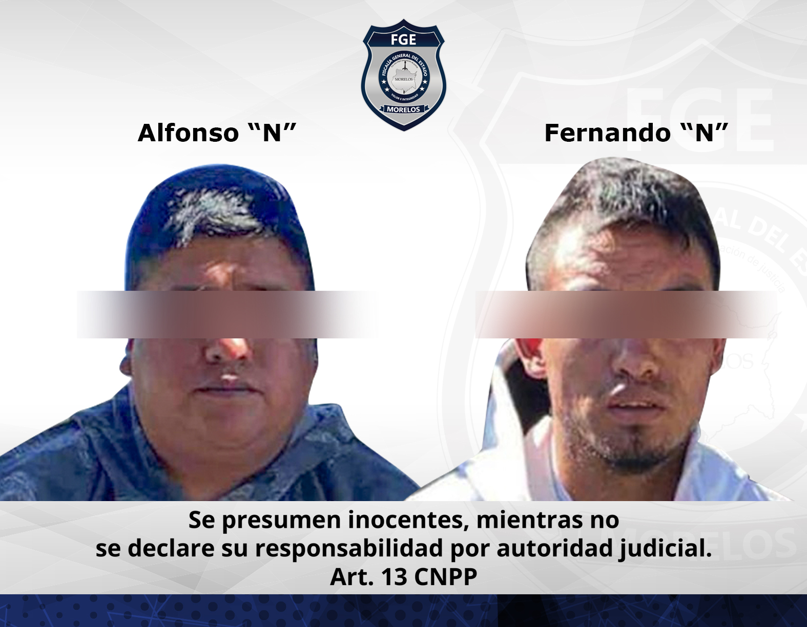 Inicia MP proceso contra masculinos por delitos contra la salud y resistencia de particulares