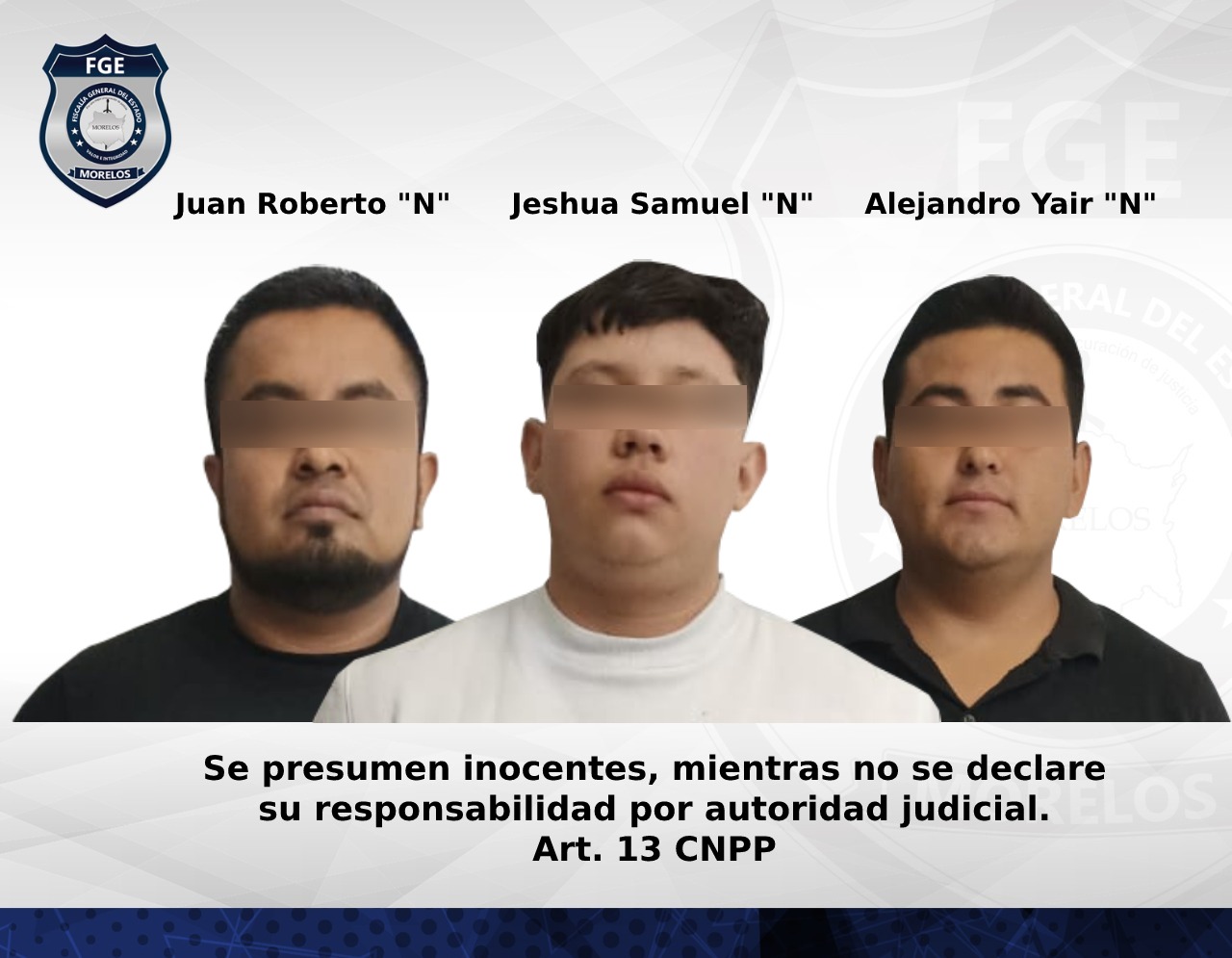 Tres masculinos vinculados por delitos contra la salud en Yautepec